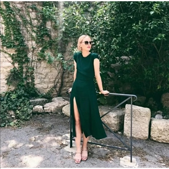 Reformation Gavin Dress  Emerald  AUTHENTIC - Picture 10 of 15